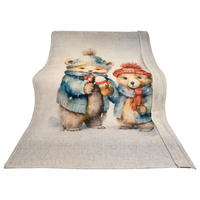 Wohndecke Flanell Wohndecke_Lappland Teddys - weiß/multicolor (140,00/200,00cm)