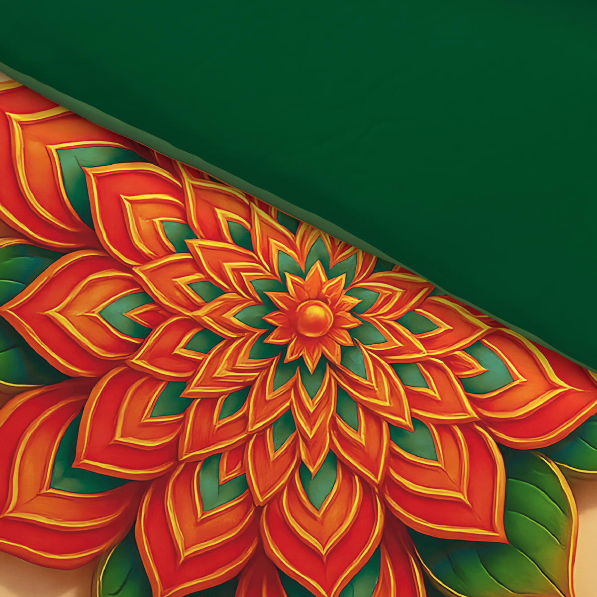 Microfaser Bettwäsche Bettwäsche_Microfaser Mandal135x200 - orange (135,00/200,00cm)