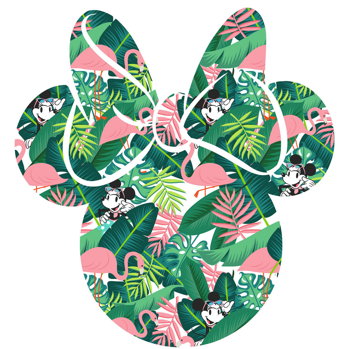 Komar Wandtattoo Minnie Head Tropical  Minnie Head Tropical B/L: ca. 125x125 cm Minnie Head Tropical - (125,00/125,00cm) - Komar