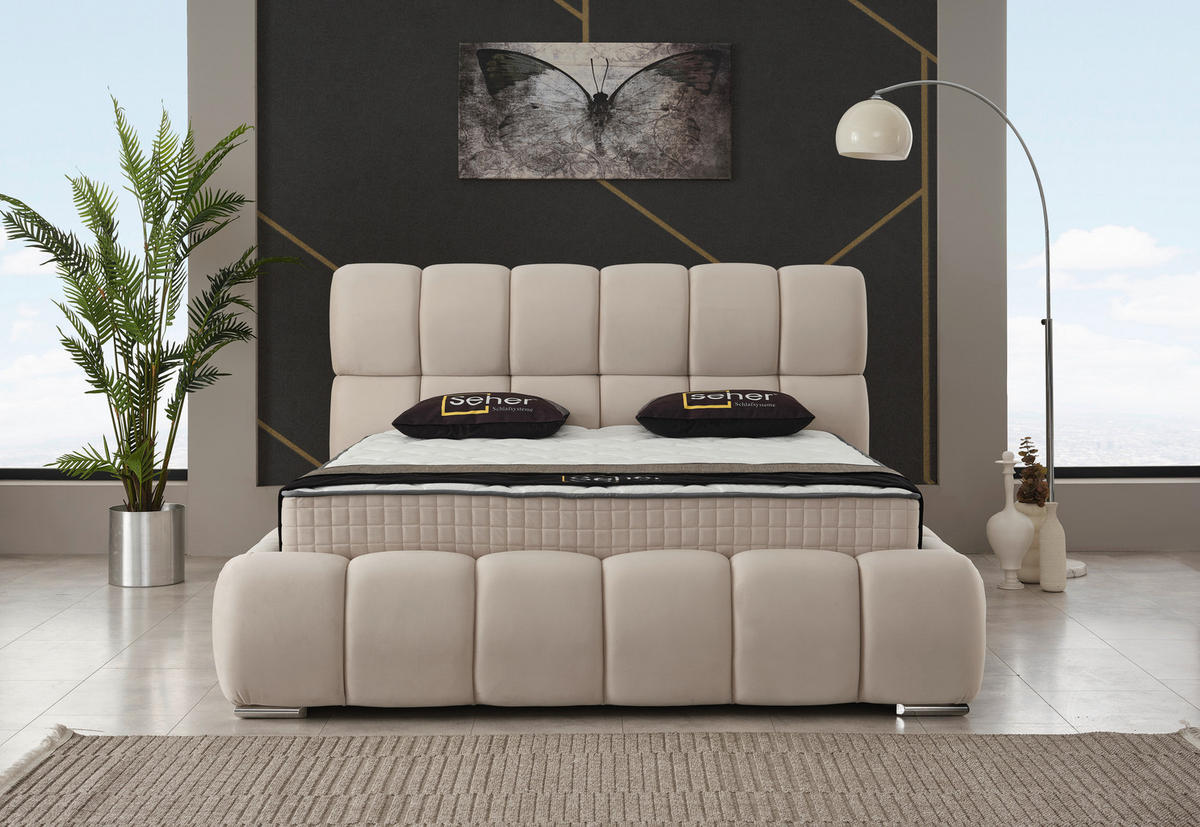 Polsterbett Prestige creme Prestige - beige/creme (214,00/126,00/235,00cm)