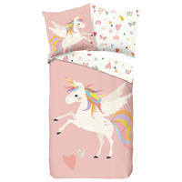 Baumwoll Bettwäsche Unicorn Renforce Unicorn - pink (135,00/200,00cm) - Good Morning