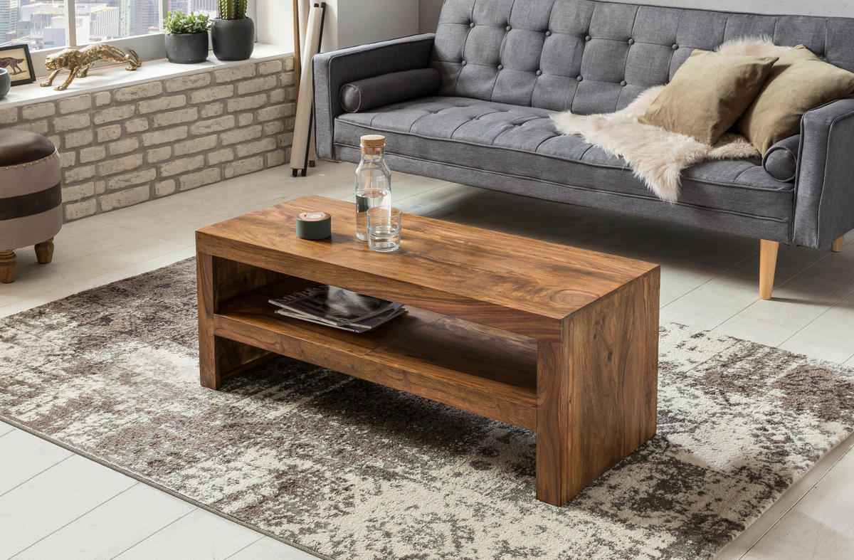 Couchtisch braun B/H/T: ca. 110x45x45 cm Couchtisch - braun (110,00/45,00/45,00cm) - Wohnling