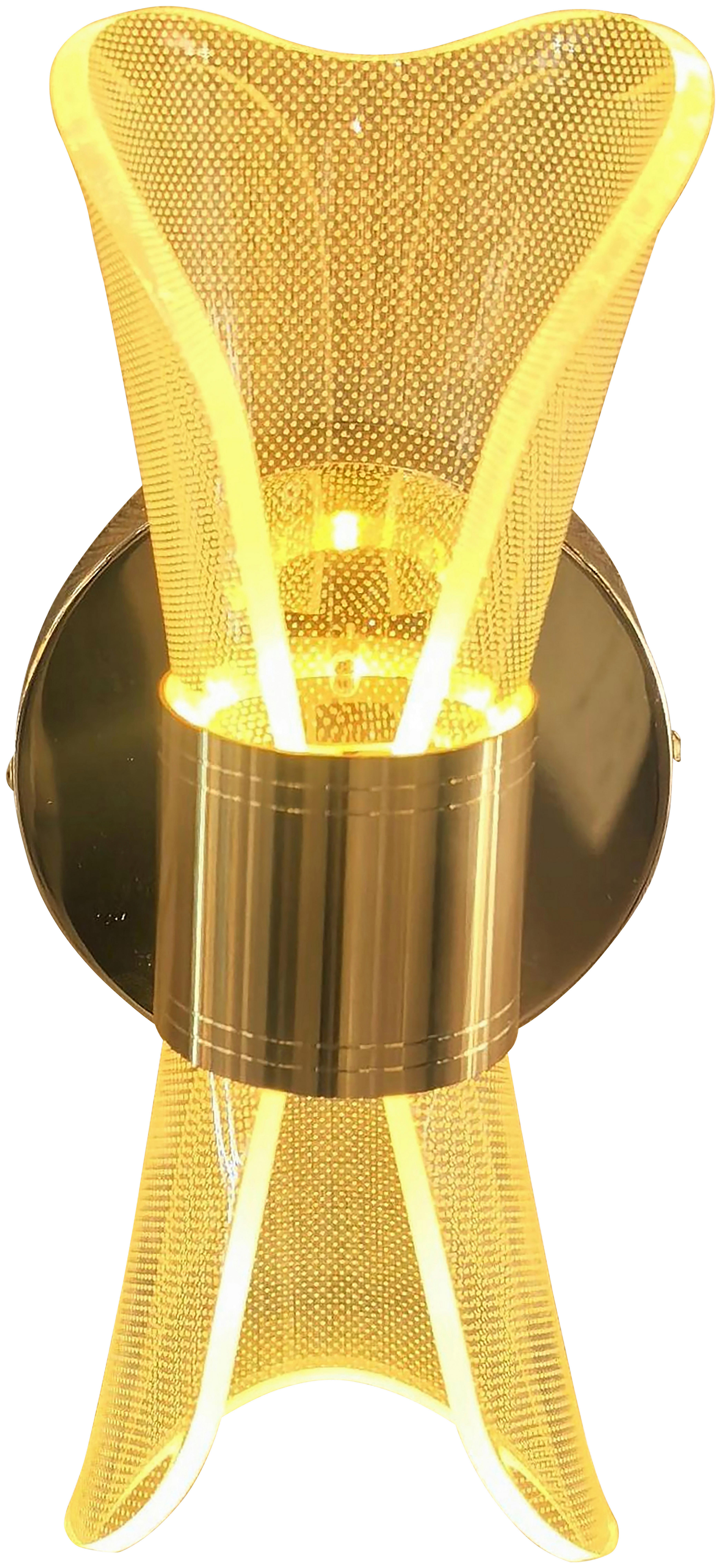 LED-Wandleuchte gold Acryl Metall B/L: ca. 22x10 cm LED-Wandleuchte_Jella - gold (22,00/10,00cm)