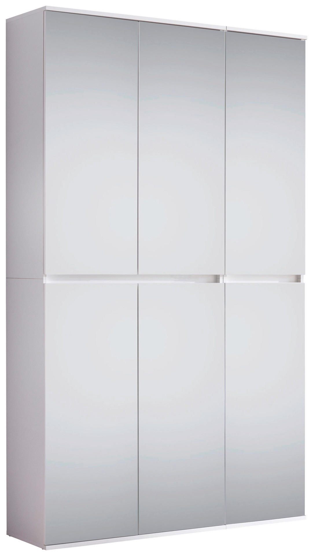 Garderobenschrank Mirror weiß B/H/T: ca. 111x191x34 cm Mirror - weiß (111,00/191,00/34,00cm) - Trendteam