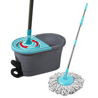 CLEANmaxx Wischmoppset türkis Wischmoppset_4tlg.CLEANmaxx - türkis/grau - CLEANmaxx