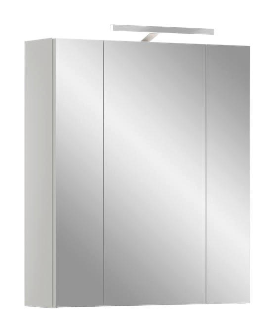Spiegelschrank Ice weiß weiß Hochglanz B/H/T: ca. 60x55x46 cm Ice - weiß (60,00/55,00/46,00cm) - xonox.home