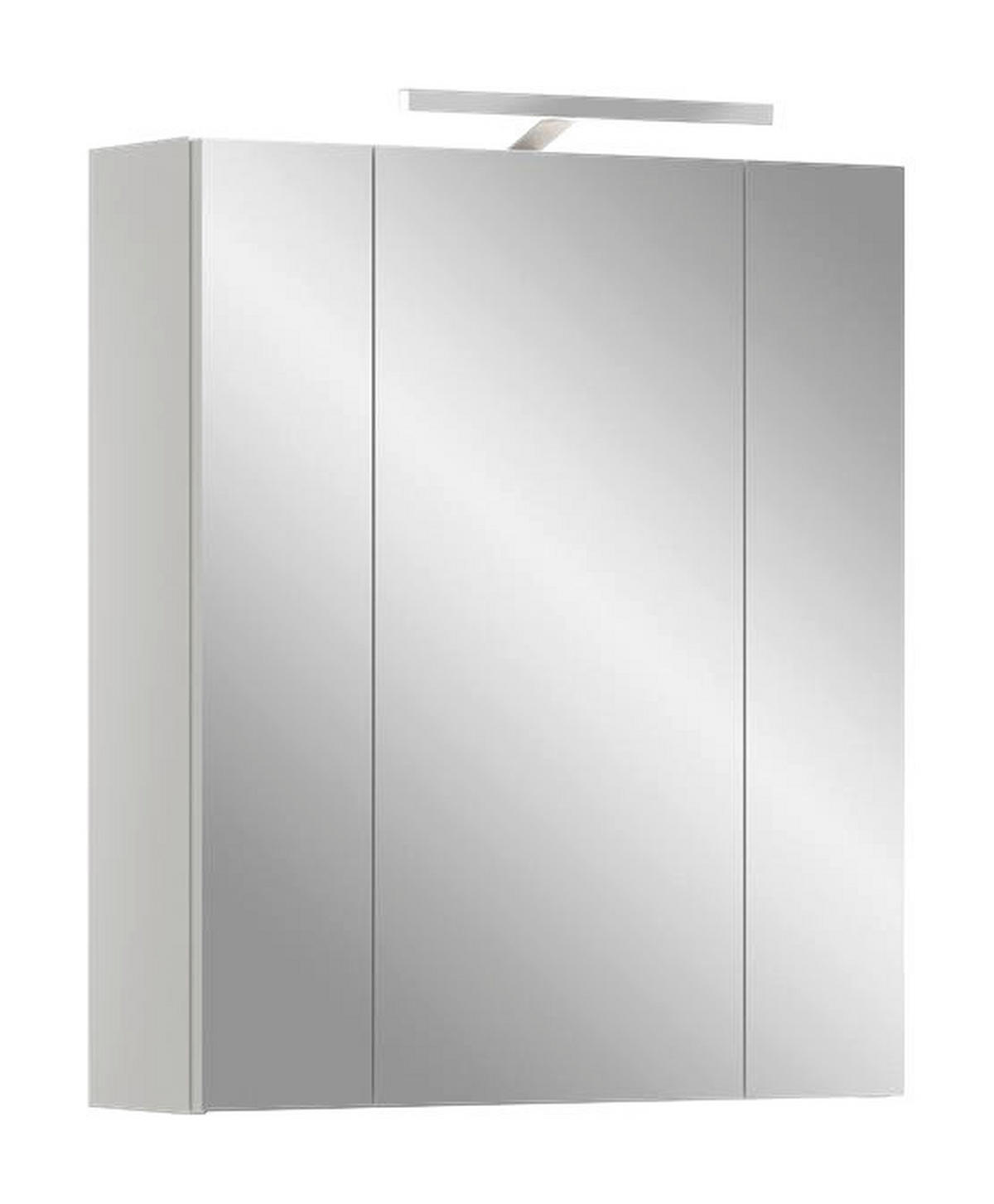 Spiegelschrank Ice weiß weiß Hochglanz B/H/T: ca. 60x55x46 cm Ice - weiß (60,00/55,00/46,00cm) - xonox.home