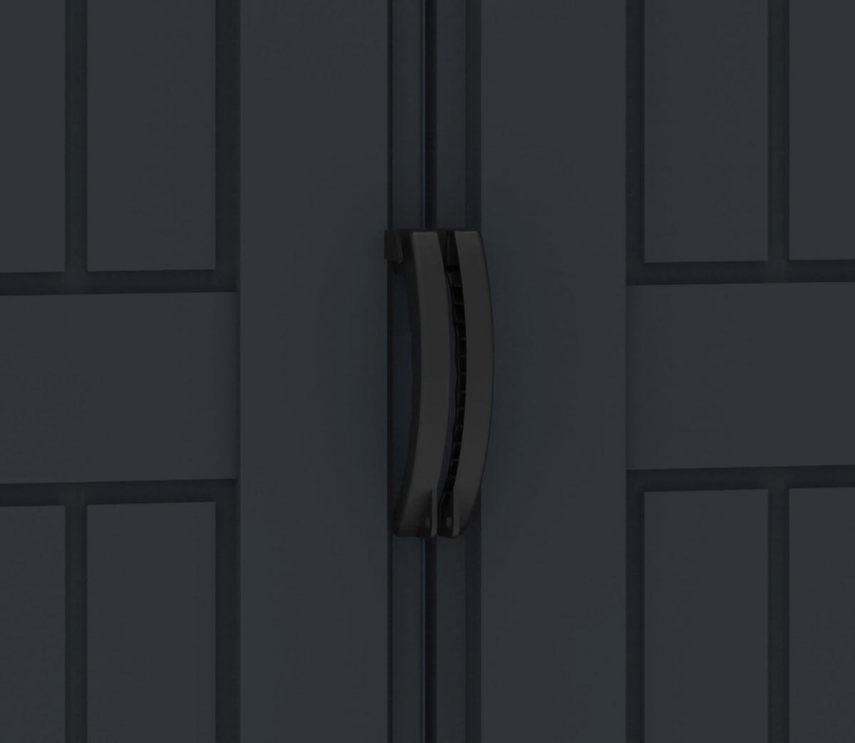 VCM Gerätehaus grau B/H/L: ca. 171x202x92 cm Gerätehaus mit Drehtür - grau (92,00/171,00/202,00cm) - VCM