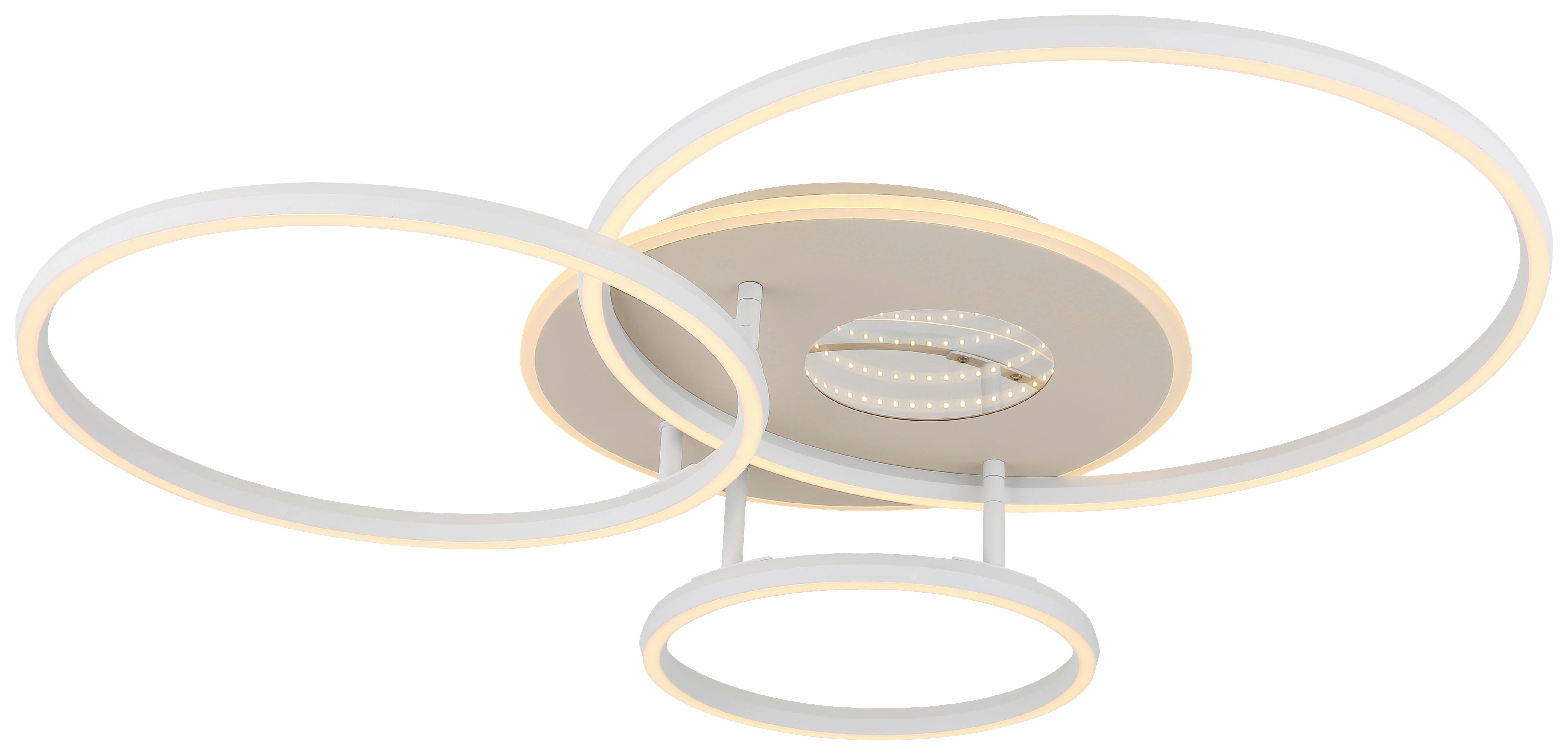 Deckenleuchte sand Alu Metall Acryl B/H/L: ca. 70x13x80,7 cm 1 Brennstellen Invertina - sand (80,70/70,00/13,00cm)