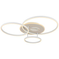 Deckenleuchte sand Alu Metall Acryl B/H/L: ca. 70x13x80,7 cm 1 Brennstellen Invertina - sand (80,70/70,00/13,00cm)