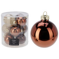 Weihnachtskugel amber D: ca. 6 cm Weihnachtskugeln_12erSet - amber (6,00cm)