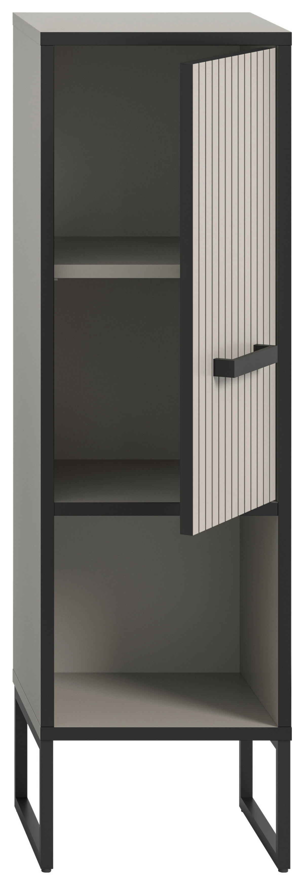 Hochschrank BAGNO schwarz Kaschmirgrau Nachbildung B/H/T: ca. 30x101x32 cm BAGNO - schwarz (30,00/101,00/32,00cm) - xonox.home
