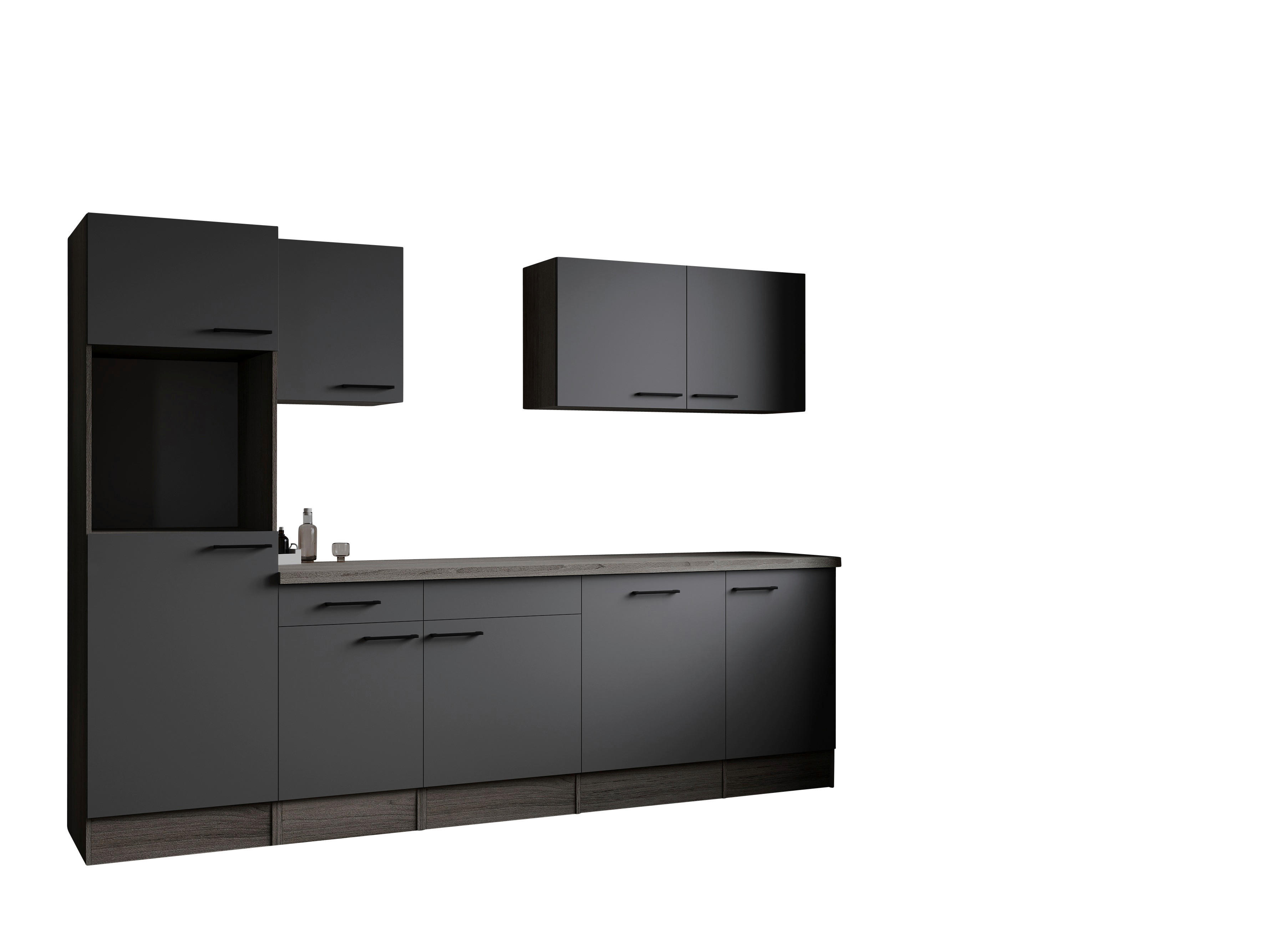 Küchenblock Oliver B/H/T: ca. 280x205x60 cm Oliver - Eiche/grau (280,00/205,00/60,00cm) - Respekta