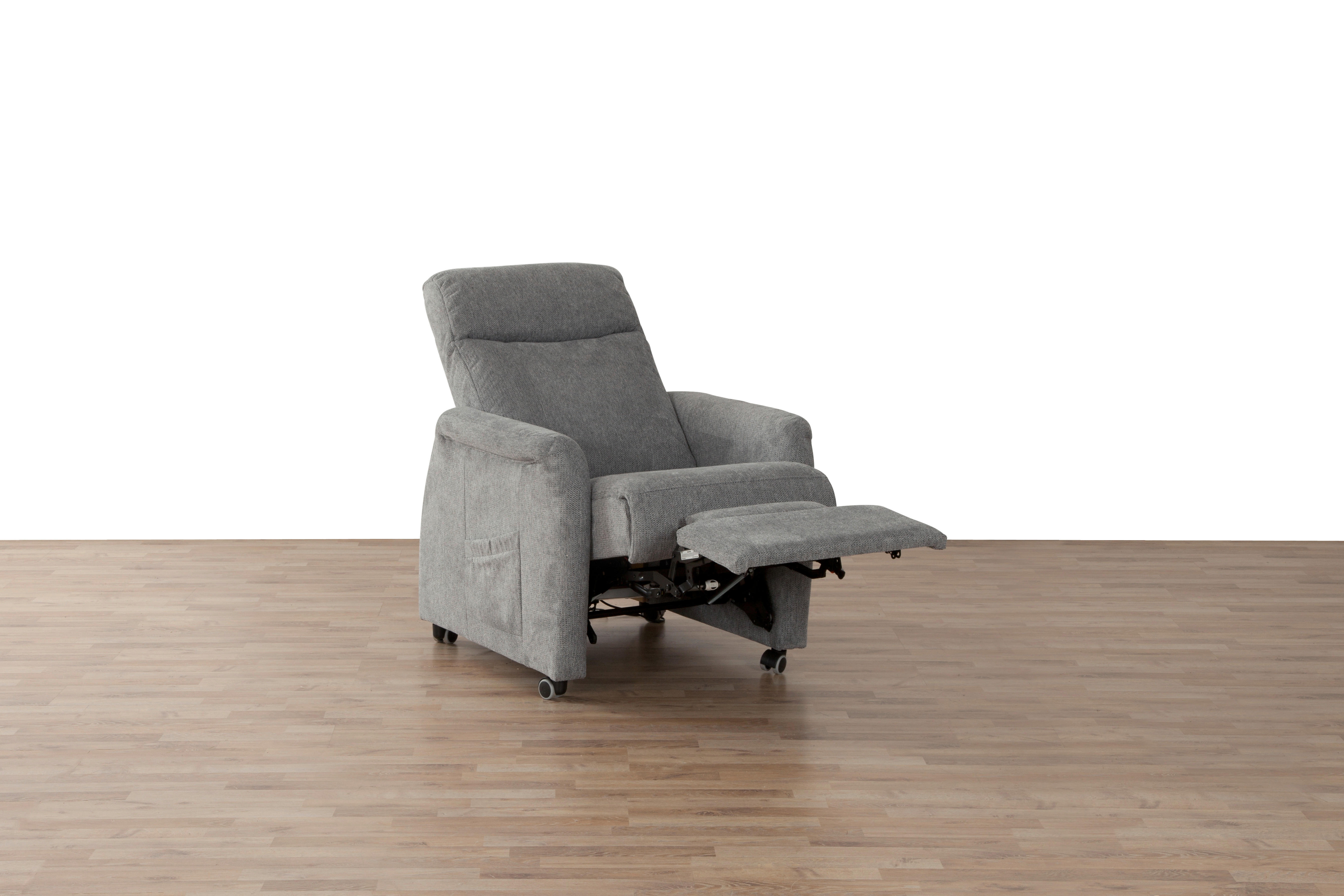 TV-Sessel Bonn hellgrau Microfaser B/H/T: ca. 78x111x94 cm Bonn - hellgrau/schwarz (78,00/111,00/94,00cm)