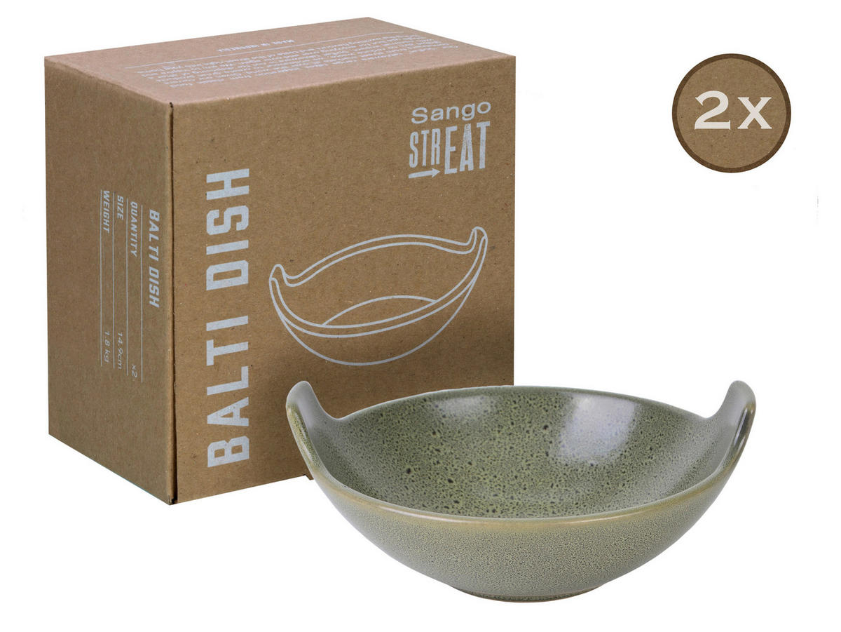 CreaTable Servierset Streat Balti Dish grün Steinzeug Streat Balti Dish - grün - CreaTable