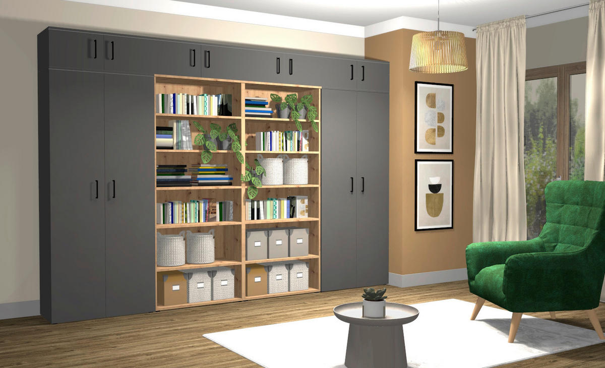 Kommode Multi-Stauraum Typ 28 weiß B/H/T: ca. 120x83x40 cm Multi-Stauraum Typ 28 - weiß (120,00/83,00/40,00cm)
