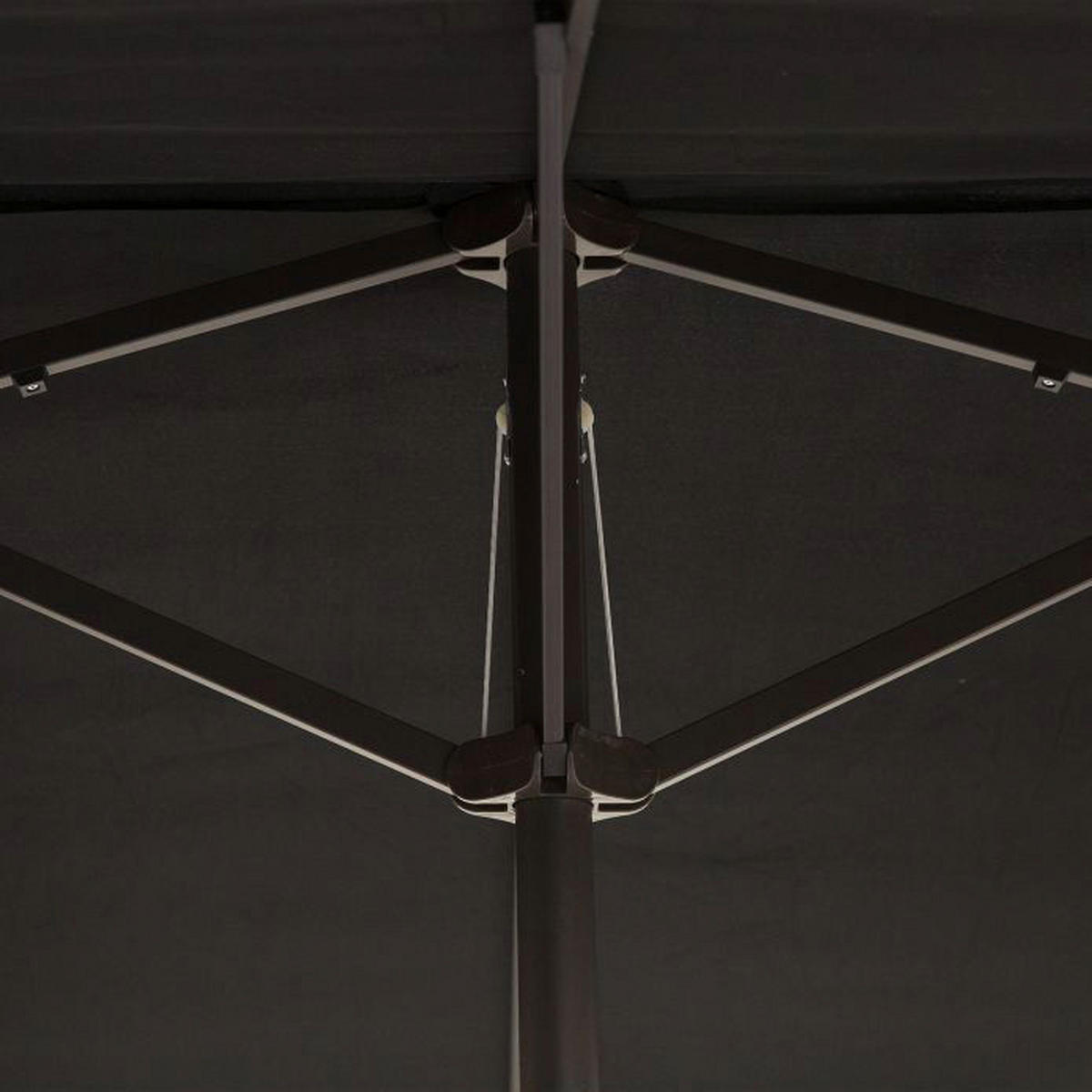 Outsunny Marktschirm schwarz Stahl B/H/L: ca. 270x240x460 cm Marktschirm - schwarz (460,00/270,00/240,00cm) - Outsunny