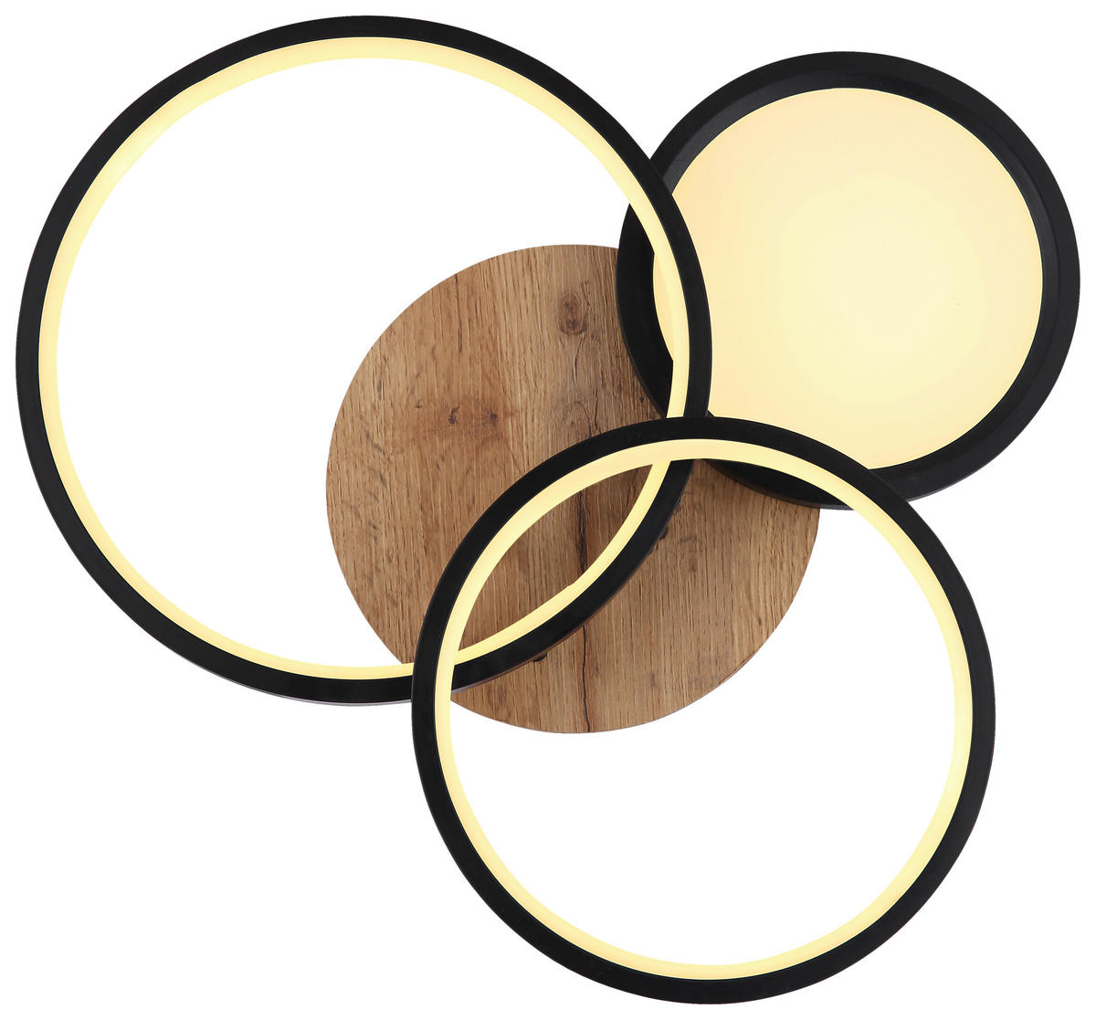 GLOBO Deckenleuchte SID 67273-30 schwarz Opal braun Metall Kunststoff MDF B/H/L: ca. 38x10,5x40 cm SID - braun/schwarz (40,00/38,00/10,50cm) - GLOBO