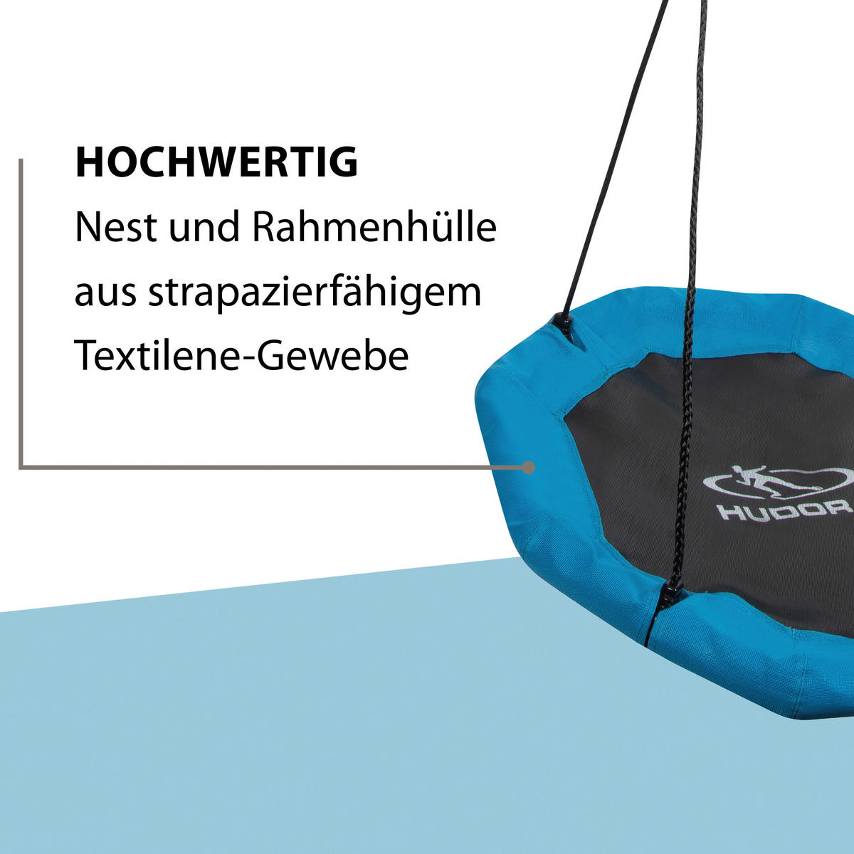 Hudora Nestschaukel Octagon 70 schwarz B/H/L: ca. 70x10x70 cm Octagon 70 - blau/schwarz (70,00/70,00/10,00cm) - Hudora