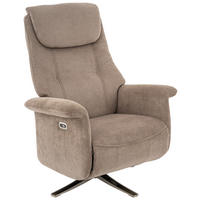 Relaxsessel FM-4031PH braun Microfaser B/H/T: ca. 83x113x85 cm FM-4031PH - braun/Edelstahloptik (83,00/113,00/85,00cm)