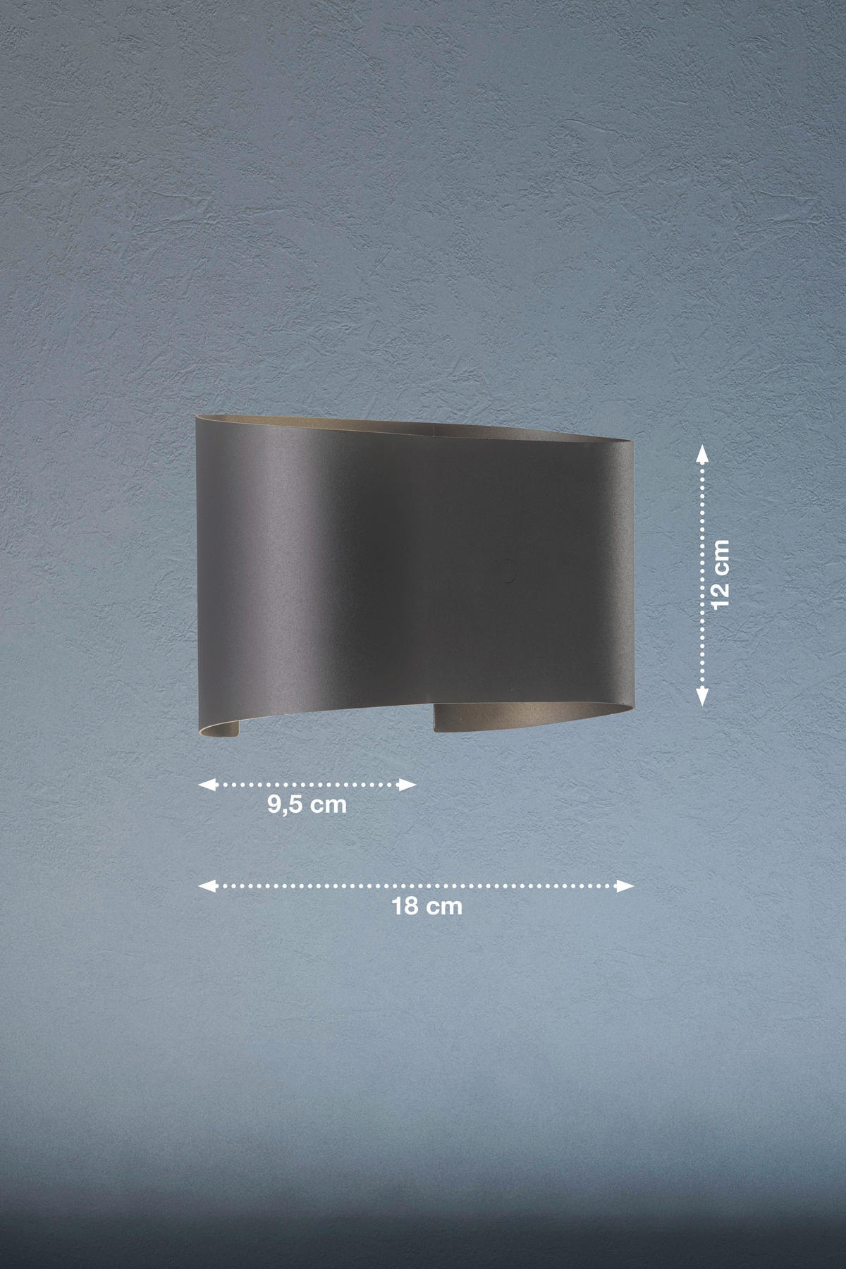 LED-Außen-Wandleuchte 30262 schwarz B/H/T: ca. 18,5x12x10,5 cm Wall - schwarz (18,50/12,00/10,50cm) - Fischer & Honsel