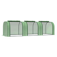 Outsunny Mini-Gewächshaus B/H/L: ca. 100x80x295 cm Mini-Gewächshaus - dunkelgrün (295,00/100,00/80,00cm) - Outsunny
