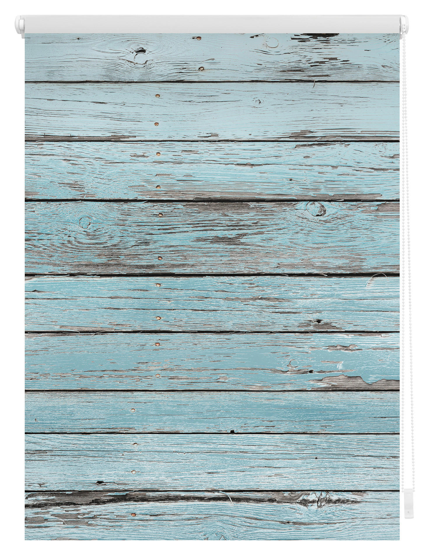 Thumbnail - LICHTBLICK Verdunkelungsrollo Bretter Vintage petrol B/L: ca. 45x150 cm