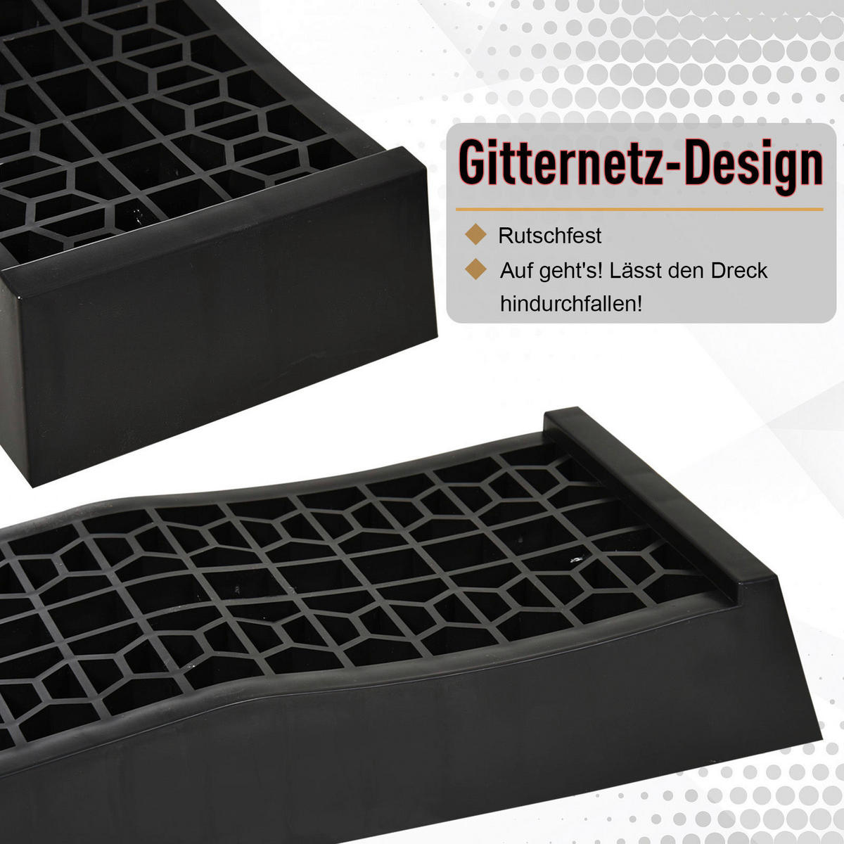 HOMCOM Haushaltshelfer schwarz Kunststoff B/H/L: ca. 19,5x70x7,8 cm Laderampe - schwarz (7,80/19,50/70,00cm) - HOMCOM
