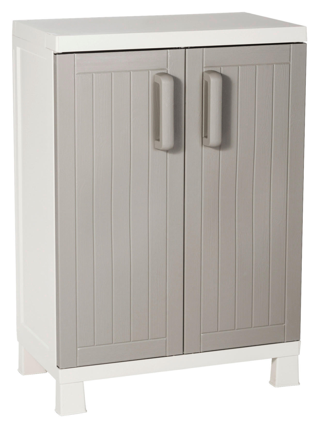 Toomax Kunststoffschrank Wood Midi hellgrau Kunststoff B/H/T: ca. 65x93x37 cm Wood Midi - hellgrau (65,00/93,00/37,00cm) - Toomax