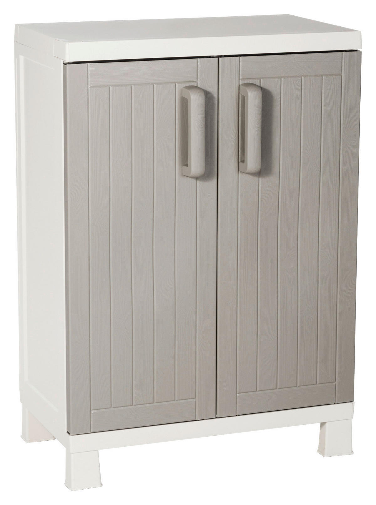 Toomax Kunststoffschrank Wood Midi hellgrau Kunststoff B/H/T: ca. 65x93x37 cm Wood Midi - hellgrau (65,00/93,00/37,00cm) - Toomax
