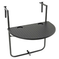 VCM Balkonhängetisch schwarz Polyrattan B/H/L: ca. 59x83x40 cm Balkonhängetisch - schwarz (40,00/59,00/83,00cm) - VCM