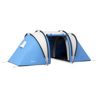 Outsunny Tunnelzelt B/H/L: ca. 220x180x450 cm Tunnelzelt - blau (450,00/220,00/180,00cm) - Outsunny