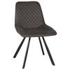 Stuhl Emily anthrazit Microfaser B/H/T: ca. 51x87x63 cm Emily - schwarz/anthrazit (51,00/87,00/63,00cm)