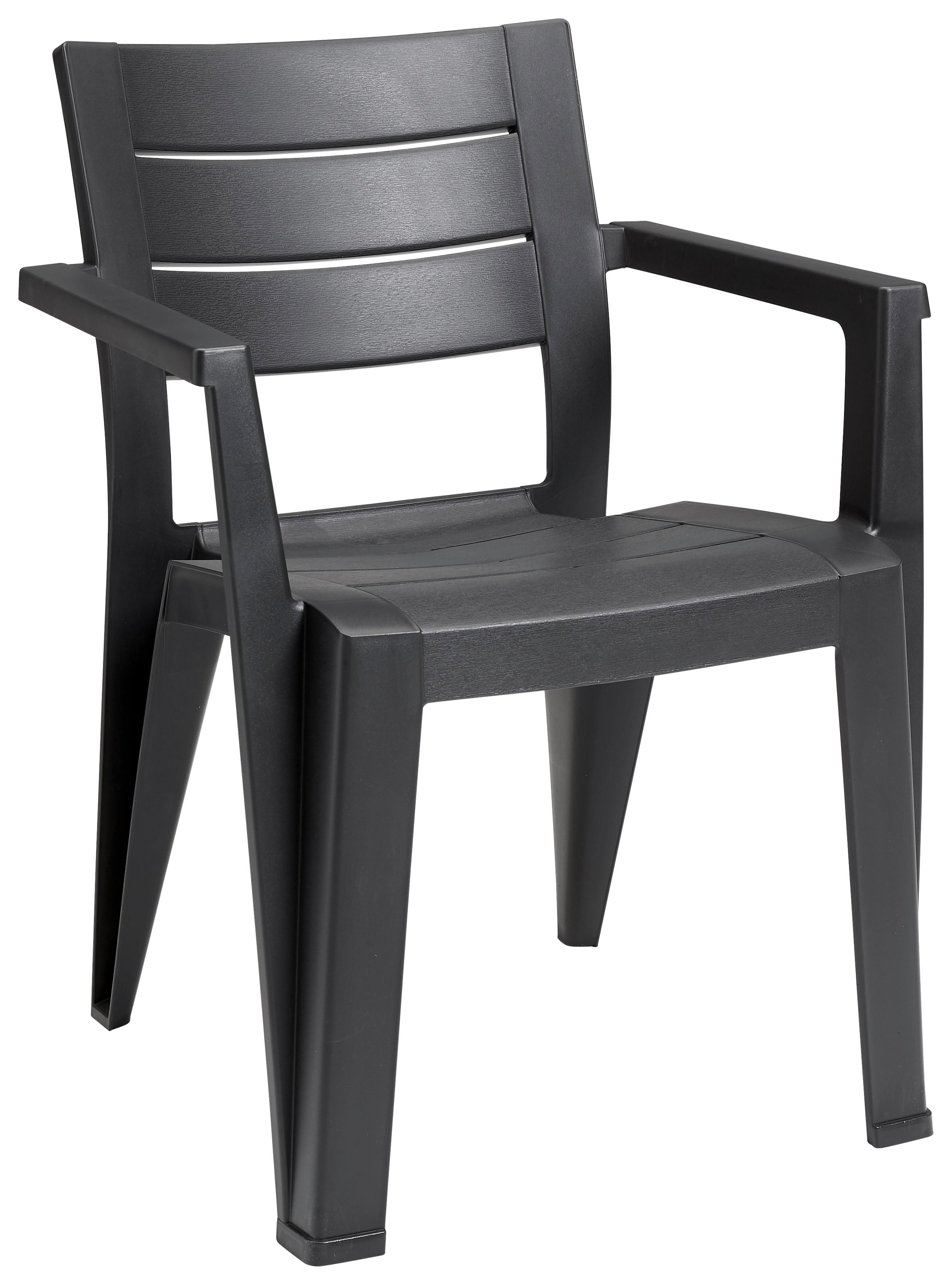 Keter Stapelstuhl Julie Graphit Kunststoff B/H/L: ca. 58x79x62 cm Julie - Graphit (62,00/58,00/79,00cm) - Keter