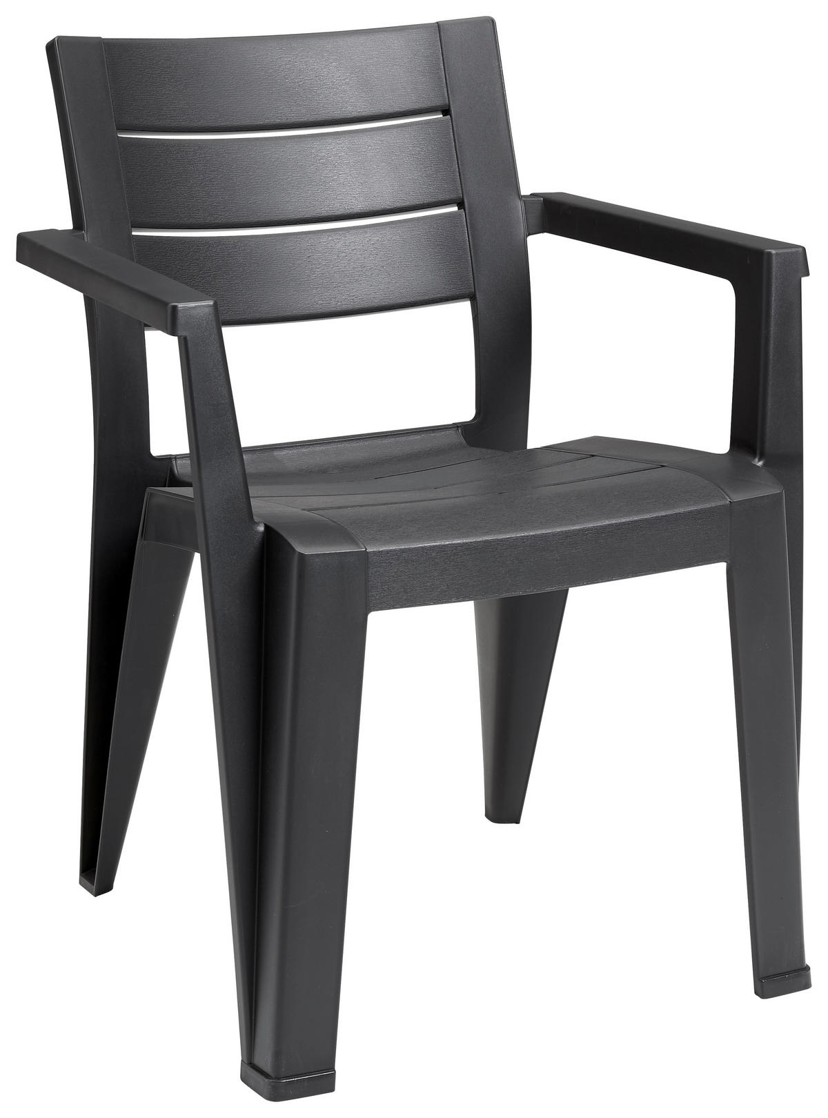 Keter Stapelstuhl Julie Graphit Kunststoff B/H/L: ca. 58x79x62 cm Julie - Graphit (62,00/58,00/79,00cm) - Keter