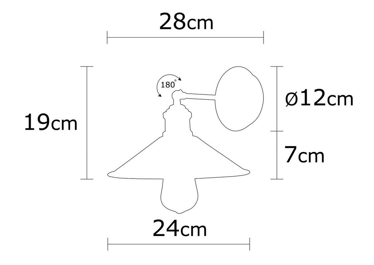 Opviq Wandleuchte Berceste bronze Eisen B/H/T/L/D: ca. 24x20x24x24x24 cm E27 1 Brennstellen Berceste - bronze (24,00/24,00/20,00cm) - Opviq