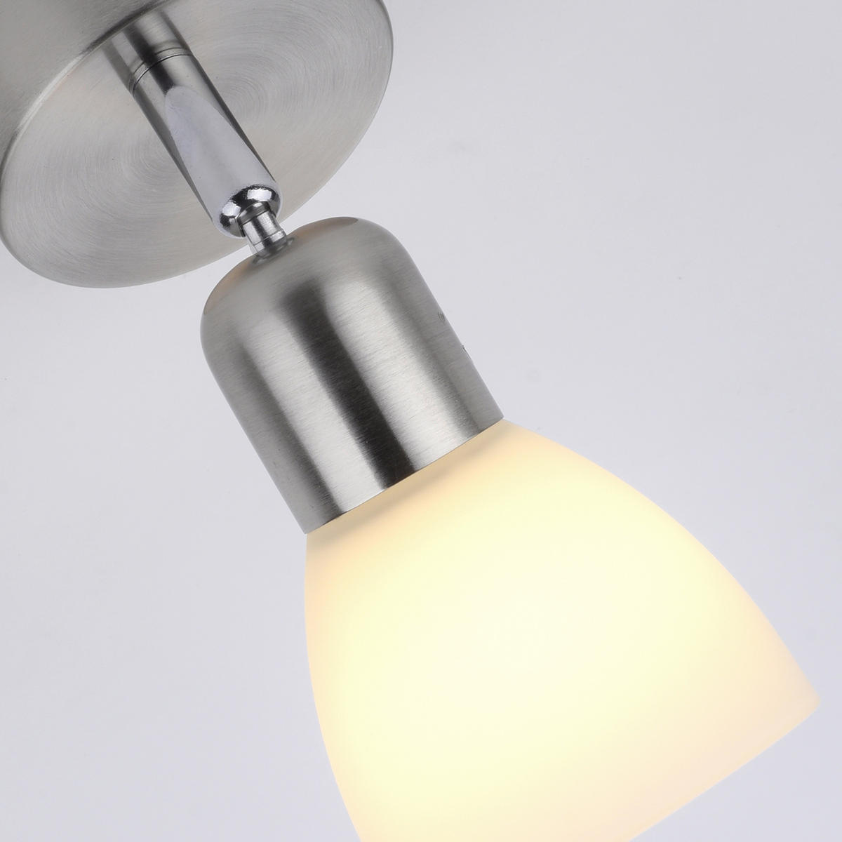 Just Light Spot PN11951-55  Karo Stahl Aluminium B/H/L: ca. 16x18x16 cm E14 1 Brennstellen Karo - Stahl (16,00/16,00/18,00cm) - Just Light