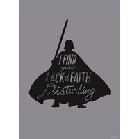 Komar Poster Star Wars Silhouette Quotes Vader Star Wars B/L: ca. 50x70 cm Star Wars Silhouette Quotes Vader - (50,00/70,00cm) - Komar