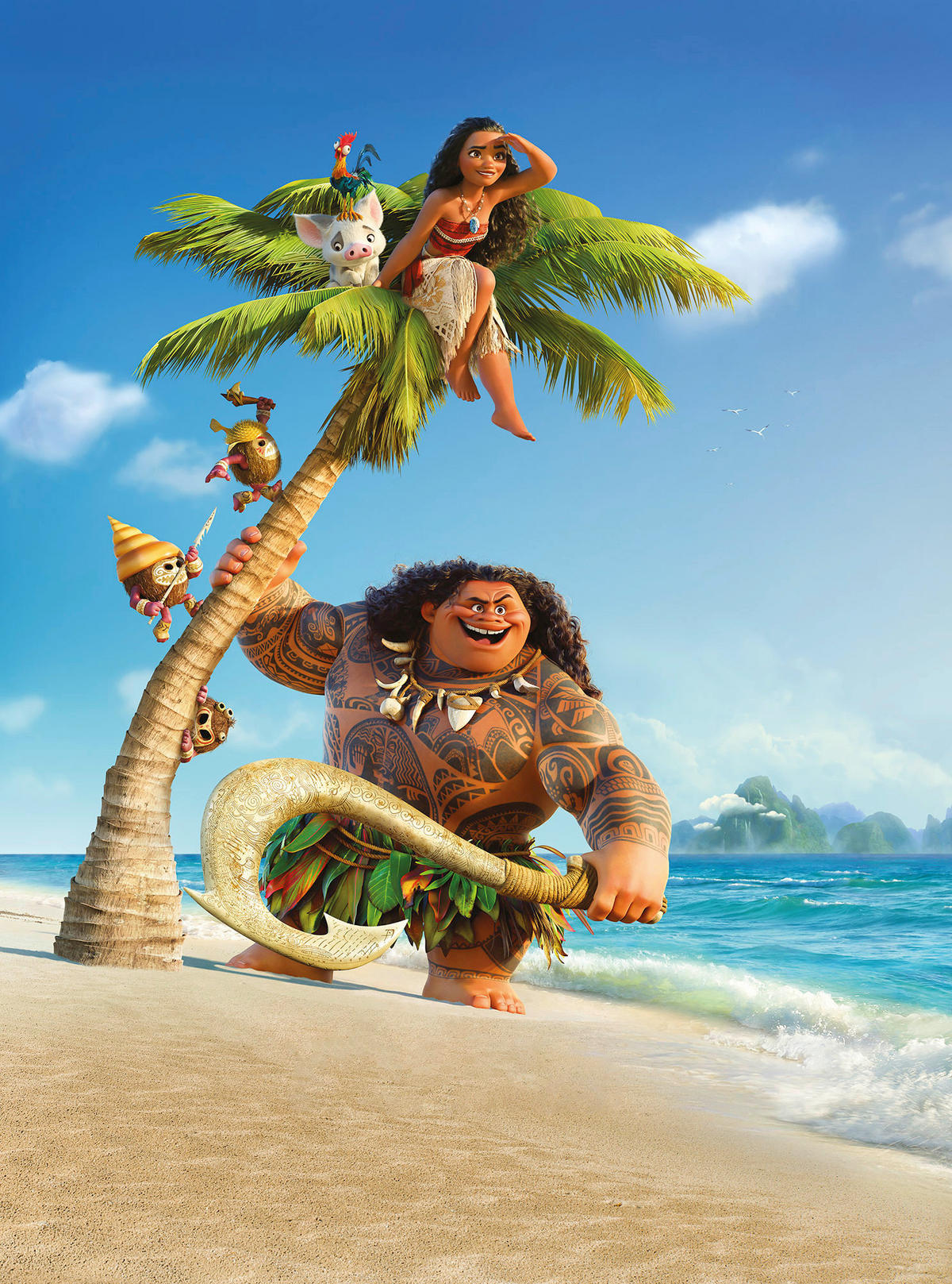 Komar Fototapete Moana and Maui multicolor B/H: ca. 184x248 cm Moana and Maui - multicolor (184,00/248,00cm) - Komar