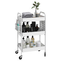 HOMCOM Küchenwagen weiß Edelstahl B/H/L: ca. 30,5x53,5x75 cm Küchenwagen - weiß (75,00/30,50/53,50cm) - HOMCOM