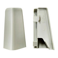 Außenecke grau L/B/H: ca. 1x1x5,8 cm Außenecke Grau 58mm (2 Stück) - grau (1,00/1,00/5,80cm)