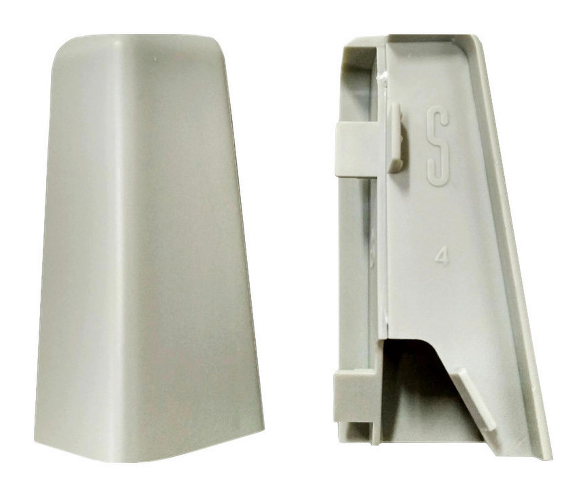 Außenecke grau L/B/H: ca. 1x1x5,8 cm Außenecke Grau 58mm (2 Stück) - grau (1,00/1,00/5,80cm)