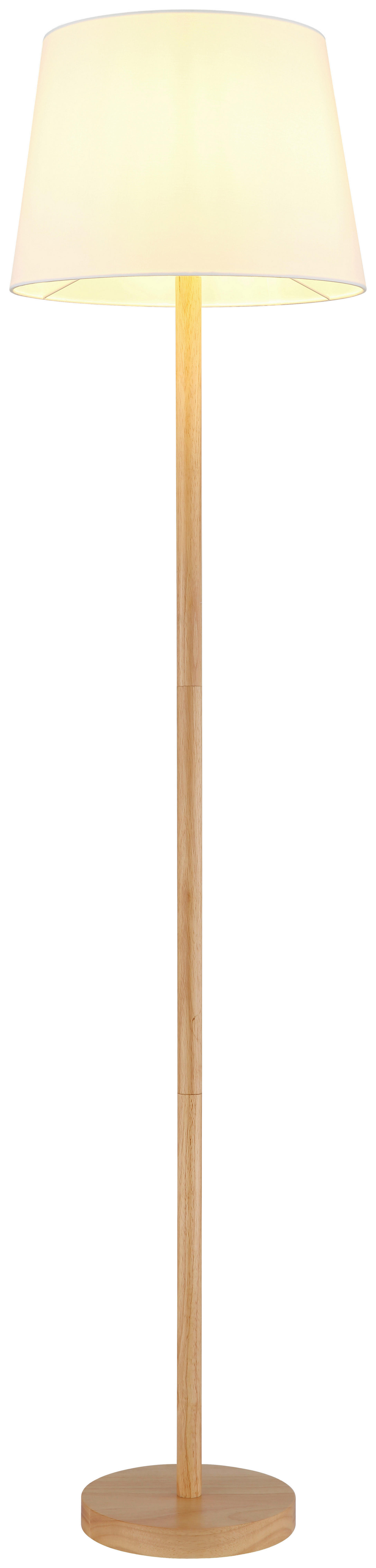 GLOBO Stehleuchte JORIS 40100146 weiß schwarz braun Metall Textil H/D: ca. 151x35 cm 1 Brennstellen JORIS - braun/weiß (35,00/151,00cm) - GLOBO