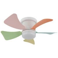 GLOBO Deckenventilator bunt weiß Opal H/D: ca. 13x40,6 cm max. 10 W Hines - weiß/bunt (40,60/13,00cm) - GLOBO