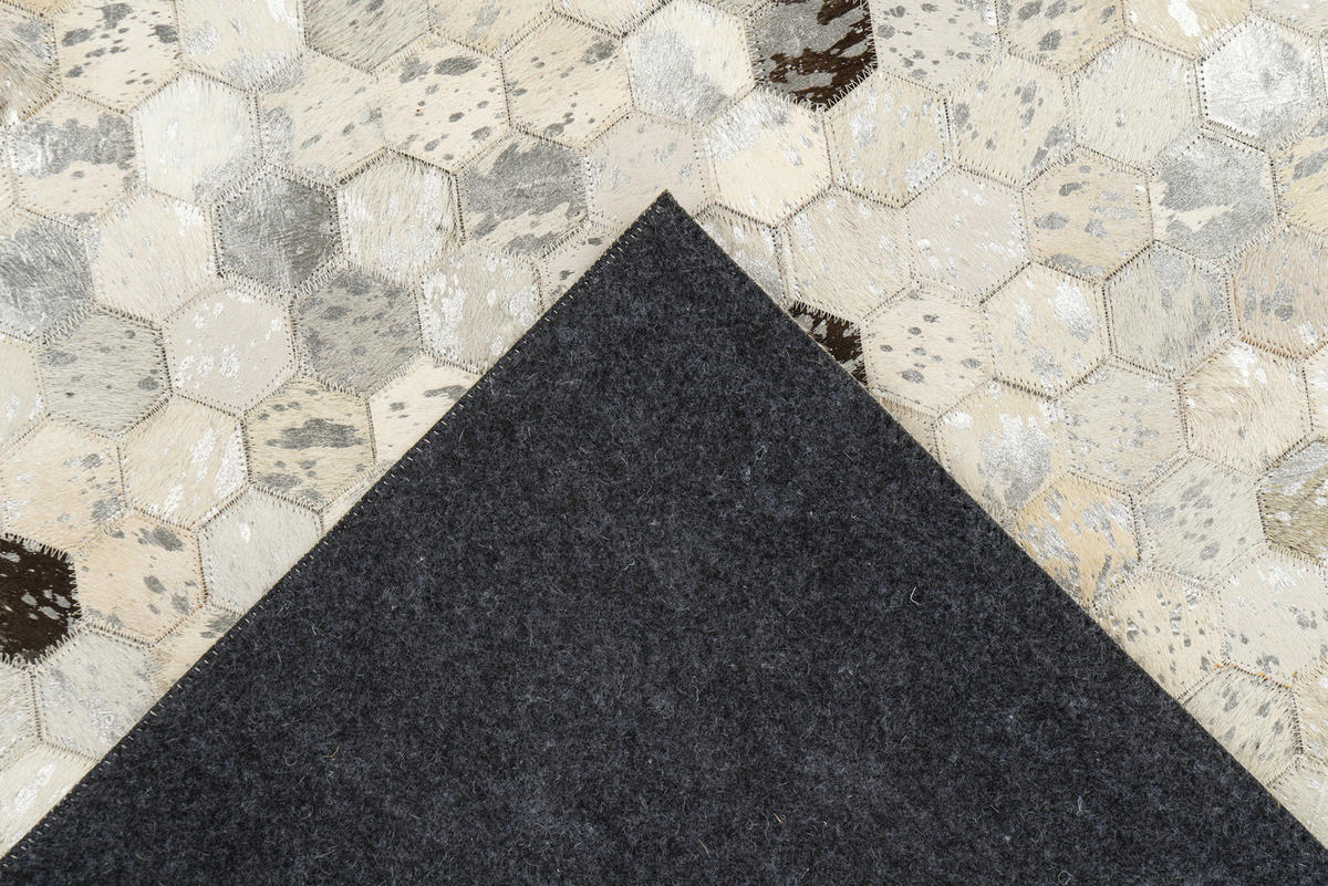 360Living Teppich Ravi grau B/L: ca. 160x230 cm Ravi - silber/grau (160,00/230,00cm) - 360Living