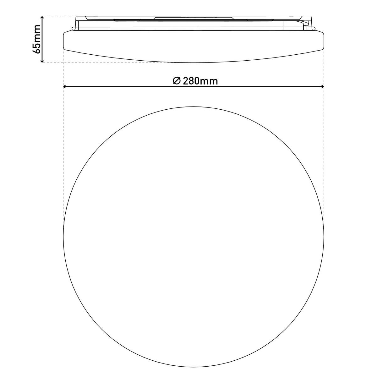 Näve Leuchten LED-Deckenleuchte weiß Kunststoff Metall B/H/T/D: ca. 28x6,5x28x28 cm TEMPE - weiß (28,00/6,50/28,00cm) - Näve Leuchten