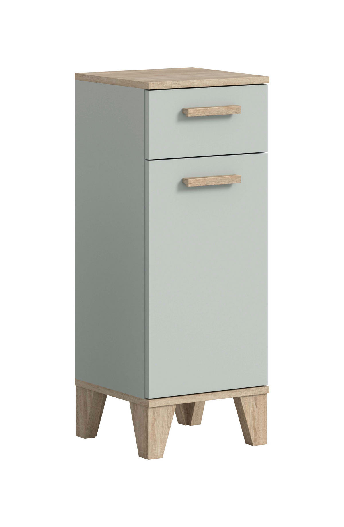 Badkommode STAR hellgrün Eiche hell Nachbildung B/H/T: ca. 34x87x31 cm STAR - hellgrün (34,00/87,00/31,00cm) - xonox.home