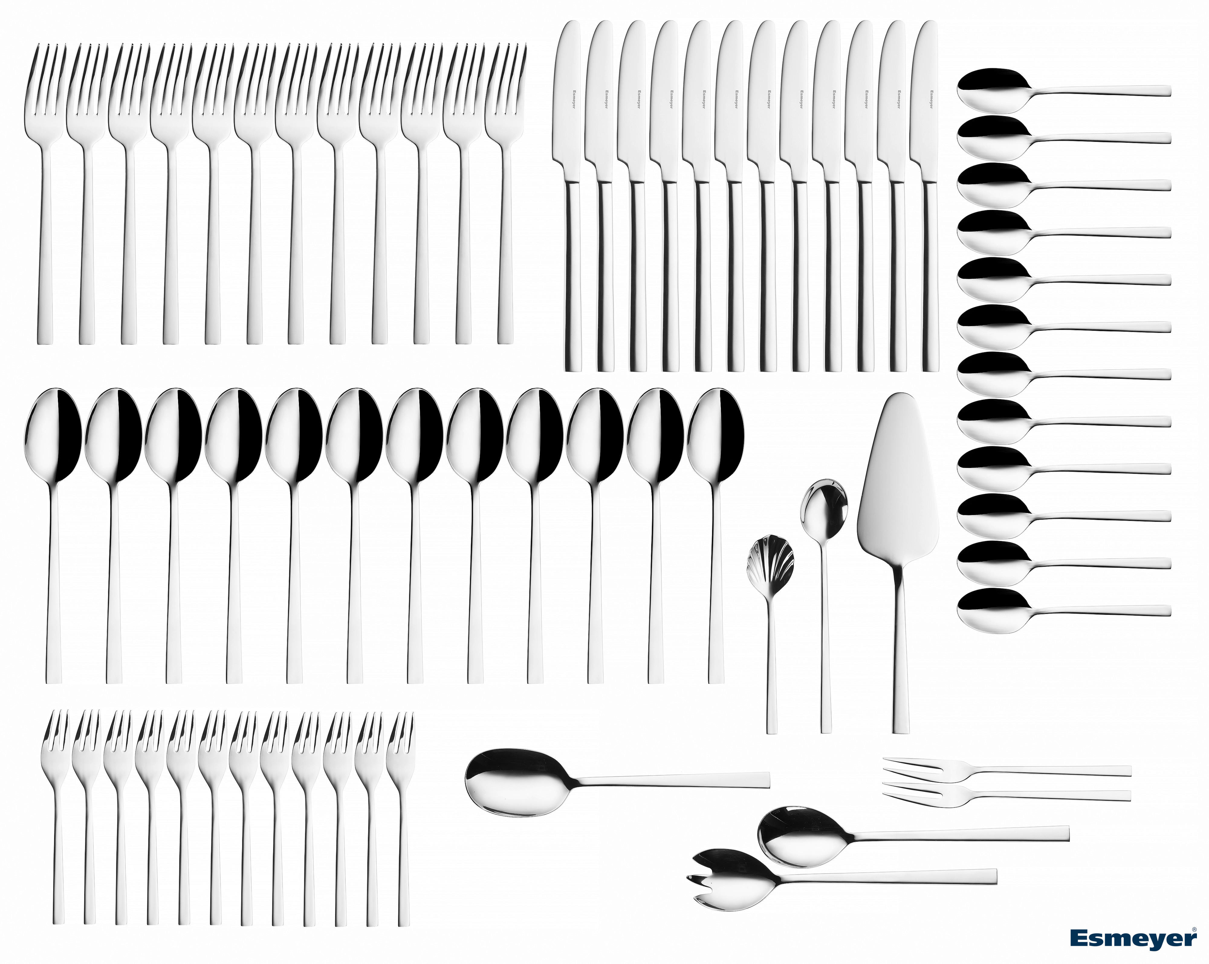 Esmeyer Besteck-Set Nostalgie – 24-teilig Aus Edelstahl 18/0, Schwarze Griffe, Im Geschenkkarton