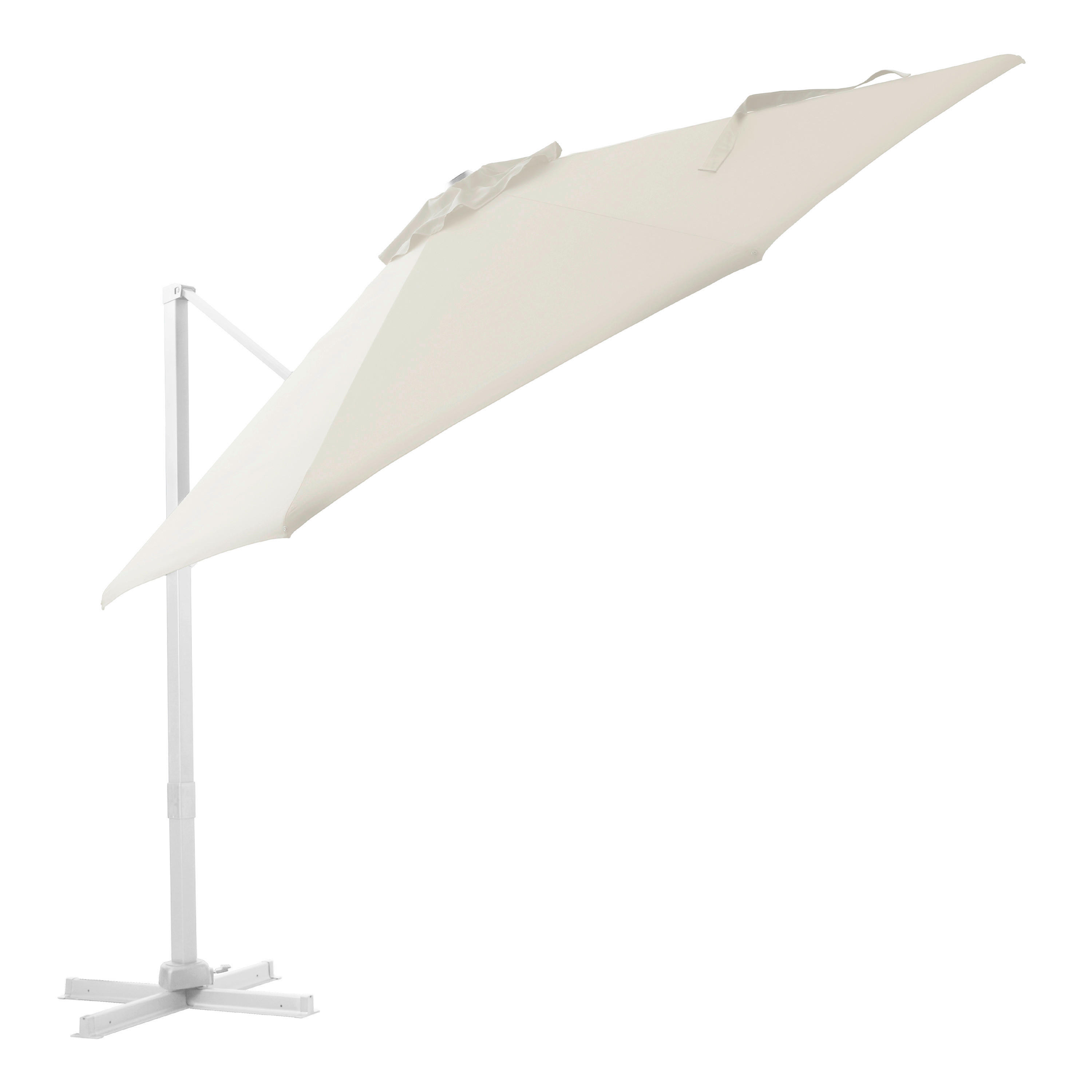 Axi Ampelschirm Cyrus Premium Ø 300 cm Weiß/Beige günstig online kaufen