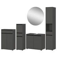 Badezimmer-Set 9933-547 Graphit B/H/T: ca. 249x190x34 cm 9933-547 - Graphit (249,00/190,00/34,00cm) - Germania
